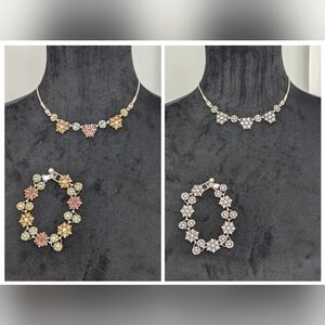 Brighton Vintage Garden Of Eden Reversible Necklace Bracelet Set W/Dust Bag